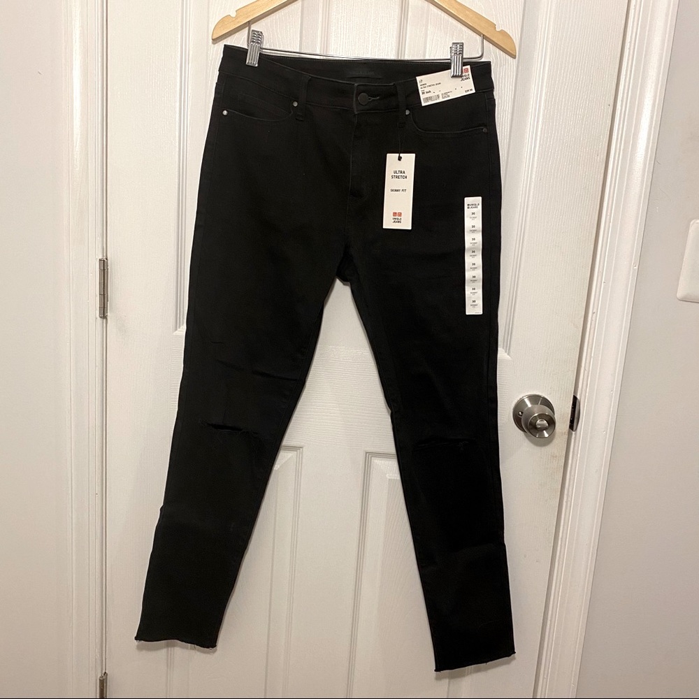 NEW UNIQLO ripped ultra stretch skinny fit jeans